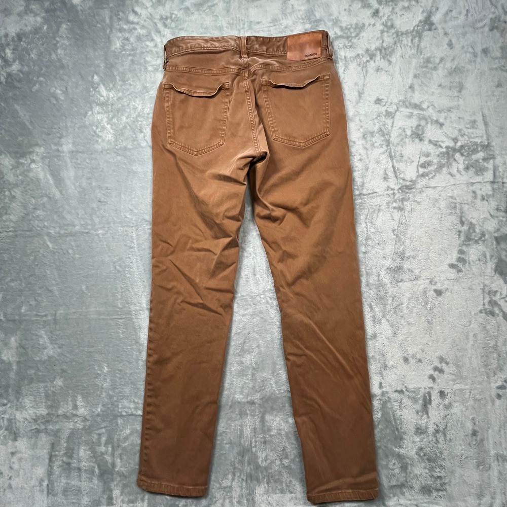 Bonobos Slim Taper Pants Jeans Mens 28x30 Brown Olimpias Italian Cotton Chinos - Picture 15 of 15